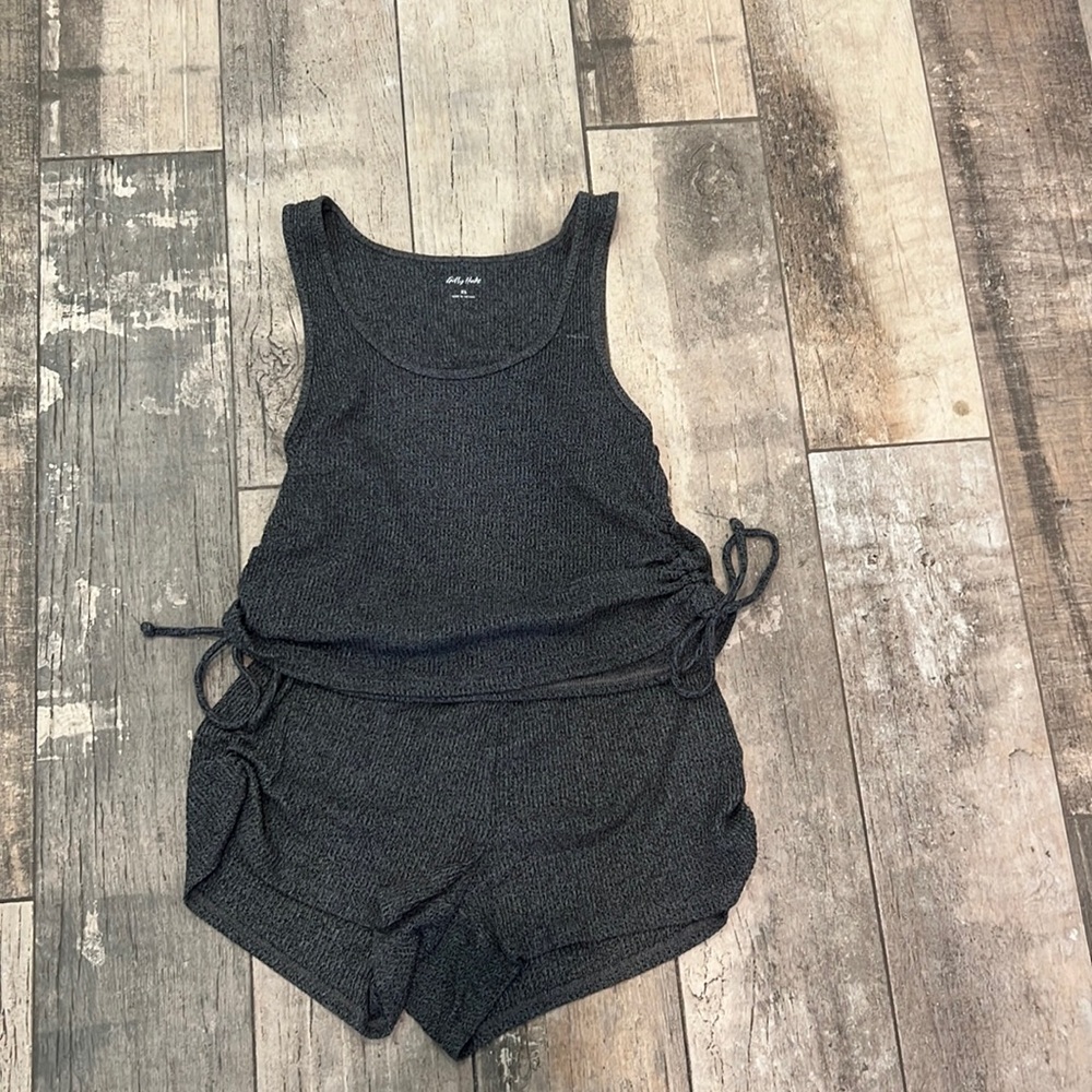 Cute girls comfy two-piece loungewear